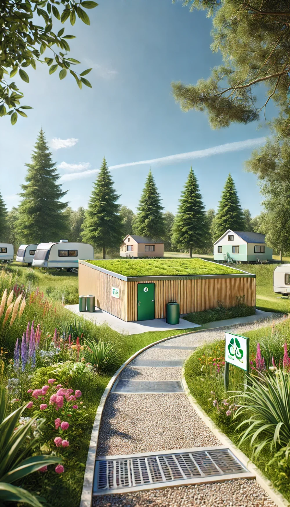 A-modern-compact-and-discreet-wastewater-treatment-plant-integrated-into-a-verdant-campsite